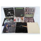 (9) 1970's-80's 33 1/3 RPM Rock Records