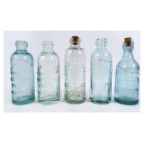 (5) 19th-Early 20th C. Bottles, Memphis, Etc.