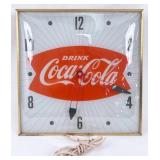 1960's Pam Coca Cola Fishtail Lighted Clock