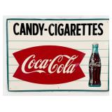 1950's - 60's Coca Cola Fishtail Tin Sign MCA 325