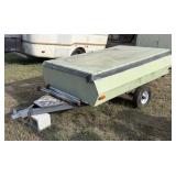 Vintage Compact Pop-Up Tent Camper Trailer