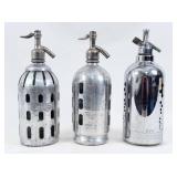 (3) 1930's-1940's Art Deco Seltzer Bottles