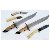 (5) Custom Knives, Bowie & Skinning, Poindexter