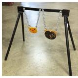 Portable Steel Shooting Target Stand w/ Gongs