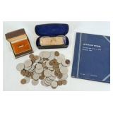 14Kt Gold Wedding Band, Coins & GF Glasses