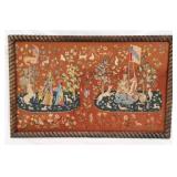 Framed 'The Lady and the Unicorn' Tapestry