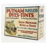 1930's Putnam Dyes Advertising Tin Cabinet