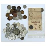 90% Silver Dimes, Wheat Pennies, Etc.