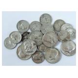 (21) 90% Silver Half Dollars & Quarters