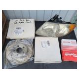Disc Brake Pads, (2) Brake Rotors & Headlight