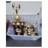 Box of Assorted Vintage Trophies