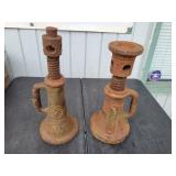(2) Vintage Cast Iron Screw Jacks