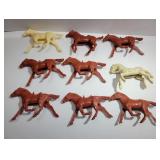 (9) Vintage Tim-Mee Plastic Horses