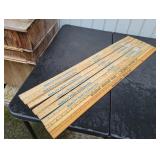(8) Assorted Wooden Yard Sticks