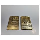 (2) Pokï¿½mon Gold Tone Bars