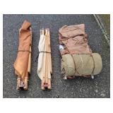Heavy Duty Backpacking Backpack & (2) Cots