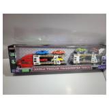 NEW Double Trailer Transporter Truck with Cars
