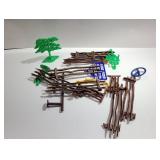 Vintage Plastic Fences, Trees & More