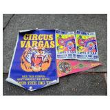 (3) Vintage Circus Posters & Ringling Banner
