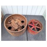 (2) Antique Tractor PTO (Power Take Off) Wheels
