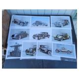 (10) Laminated Vintage Automotive Prints