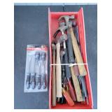 Box with Assorted Hammers & Screwdrivers