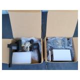 (2) NEW Black Door Handle Hardware Sets