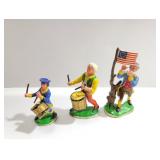 (3) Spirit Of 76 Plastic Revolutionary Figures