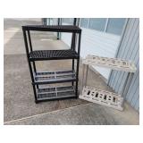 Tool Storage Rack & Plastic 4-Tier Rack, Wobbly