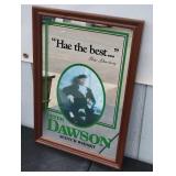 Vintage Peter Dawson Scotch Whiskey Bar Mirror