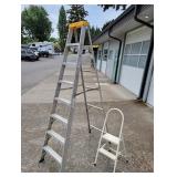 WERNER 8' Aluminum Ladder & Step Stool