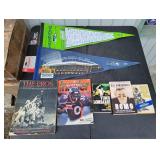 (5) Football Books & (2) Sports Pennants