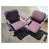 (2) Heavy Duty Rolling Office Chairs