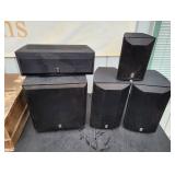 (5) YAMAHA Home Theater Surround Speakers