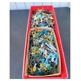 Large Box of Vintage Plastic Soldiers & More