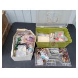 (3) Trays of Assorted Beads & Craft Materials
