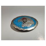 Vintage Southwestern Turquoise Belt Buckle