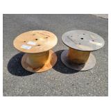 (2) Empty Wooden Spools for Projects