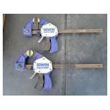 (2) IRWIN Quick-Grip Heavy-Duty Bar Clamps