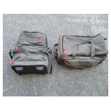 (2) Olive Green Canvas Wheeled Duffel Bags
