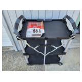 OLYMPIA Folding Service Rolling Cart