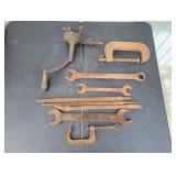 Assorted Antique Wrenches, C-Clamps & More