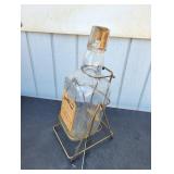 Jim Beam Large Bottle in Metal Swing Stand