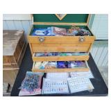 Craft Box with Assorted Beads & Craft Supplies