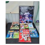 (8) Assorted Sports Books & Ken Griffey Jr. Poster
