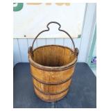 Primitive Wooden Well Bucket