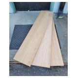 (3) UNUSED Oak Stair Treads/Shelves 48'x11.5'x1'