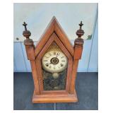 Antique Wooden Clock with Key