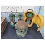 Coleman Catalytic Heater & (3) Coleman Lanterns