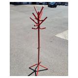 Red Metal Coat Rack